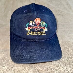 Vintage 1997 Albuquerque Balloon Fiesta Hat Snapback Navy Blue Cap Made In USA